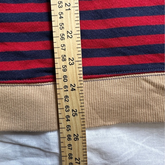 We The Free Navy and Red Striped Top with Tan Hem - Picture 6 of 9